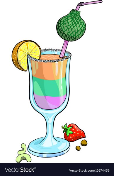 Картинки для срисовки коктейль
