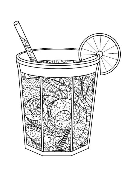 Коктейль гравюра ветор