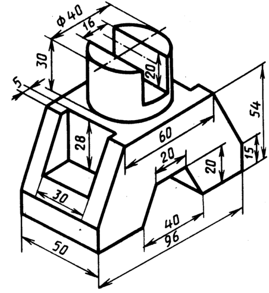 Черчение аксонометрические проекции чертеж модели