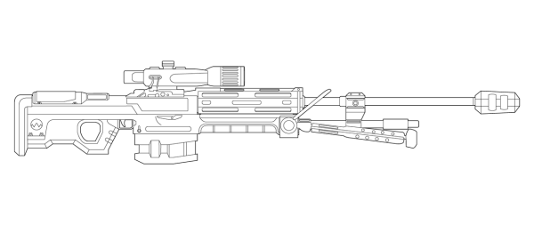 Снайперская винтовка AWM чертежи