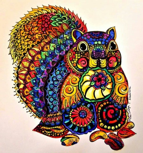 Зентангл Жар птица