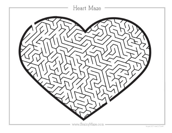 Лабиринт в виде сердца
