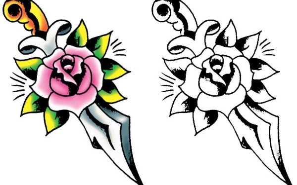 Тату эскиз легкий