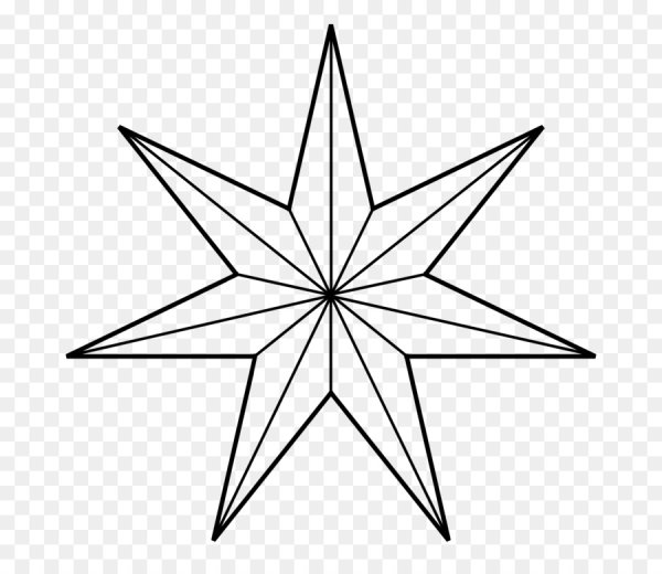 Семиконечная звезда контур