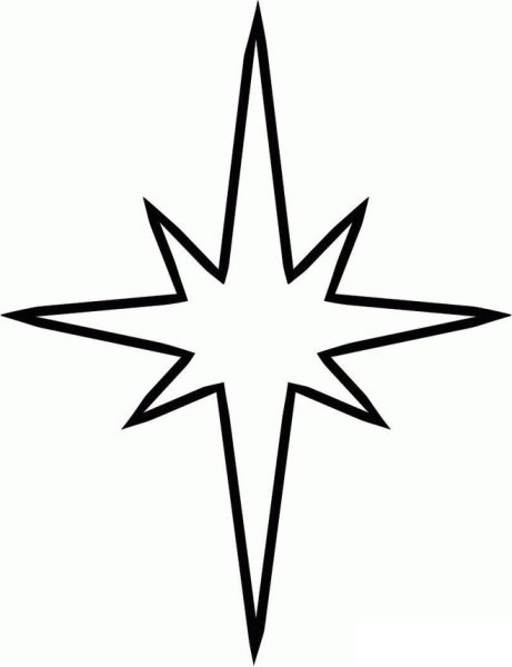 Пятиконечная звезда контур