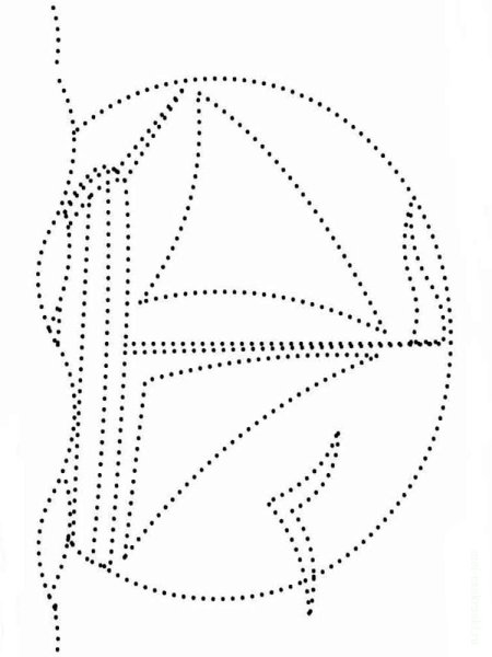 Трафарет рисование по точкам
