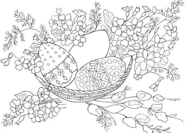 Раскраски к Пасхе красивые