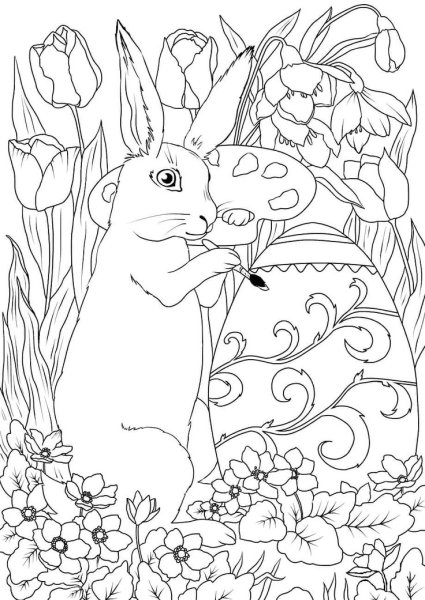 Весеннее настроение раскраска