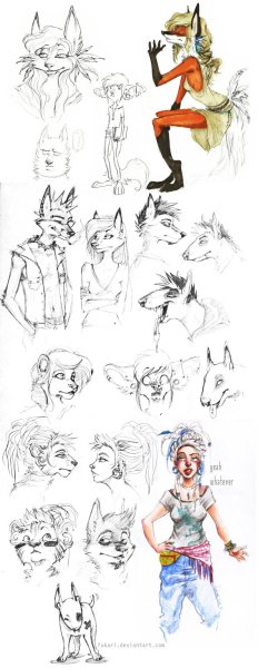 Легкий стиль рисования фурри