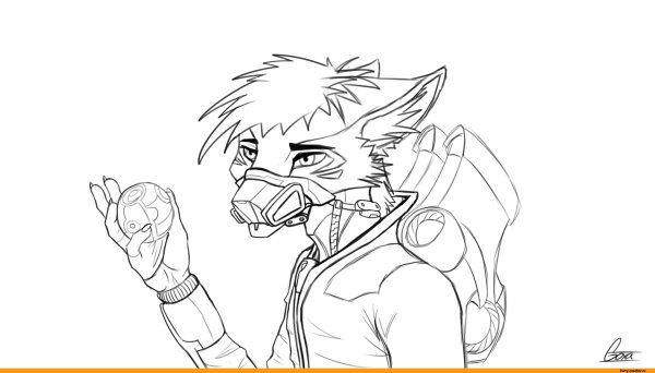 Стиль рисования фурри на бумаге