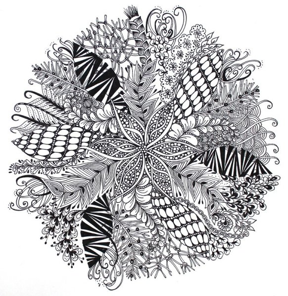 Зентангл дудлинг зенарт
