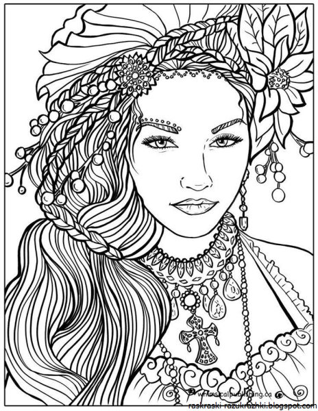 Девушка гуашью