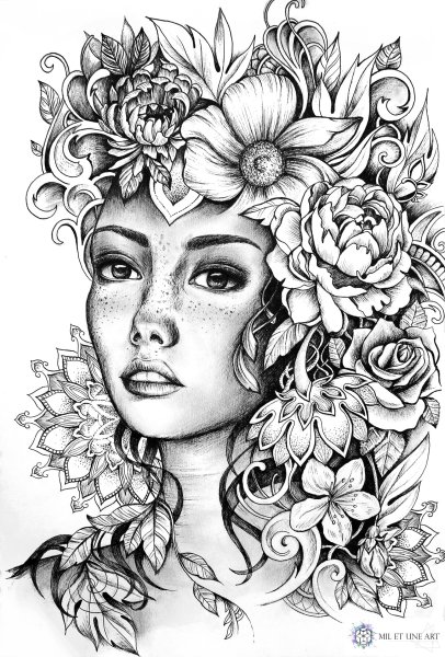 Нарисовать лицо девушки