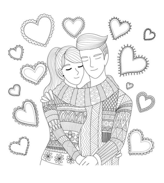 Раскраска антистресс в любви!