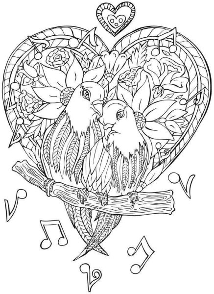 Раскраска антистресс в любви!