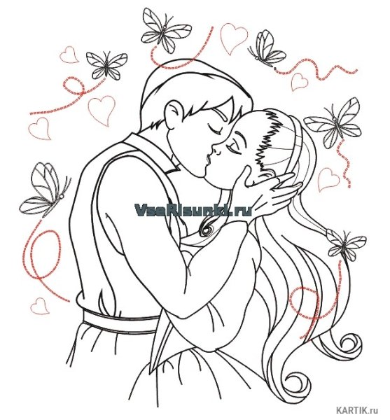 Раскраска для влюбленных