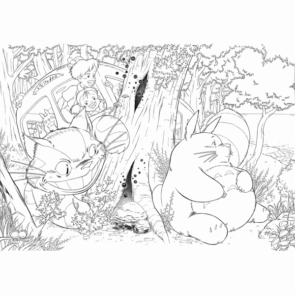 Раскраска антистресс аниме Хаяо Миядзаки