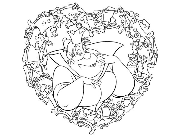 Алиса в стране чудес раскраска