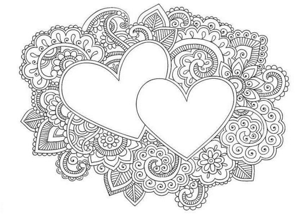 Раскраска антистресс в любви!
