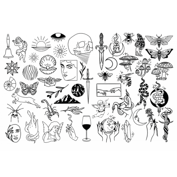 Наклейки черно белые