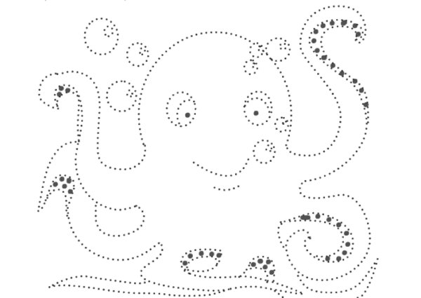 Трафарет рисование по точкам