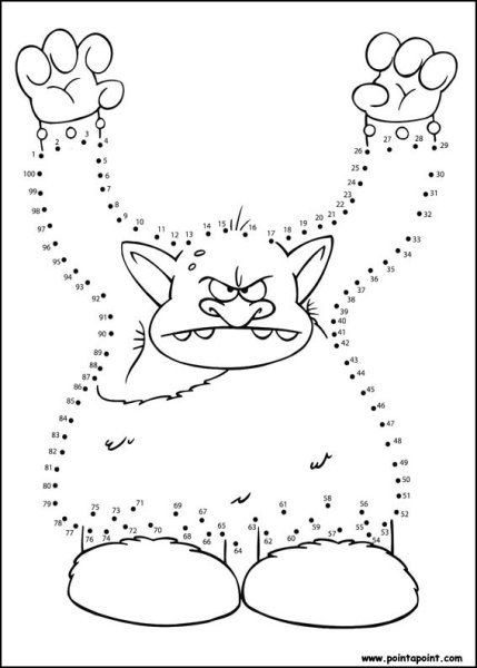 Обводить по цифрам до 100