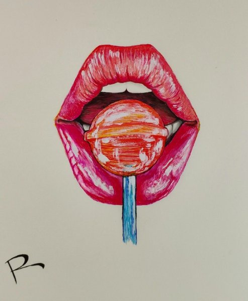 Губы рисунок