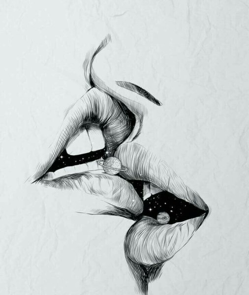 Глаза и губы рисунок