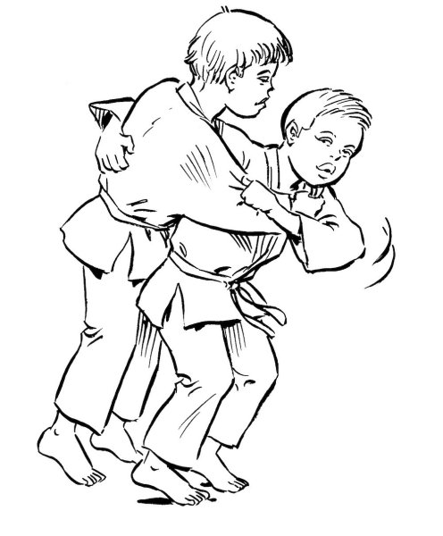 Раскраска дзюдо