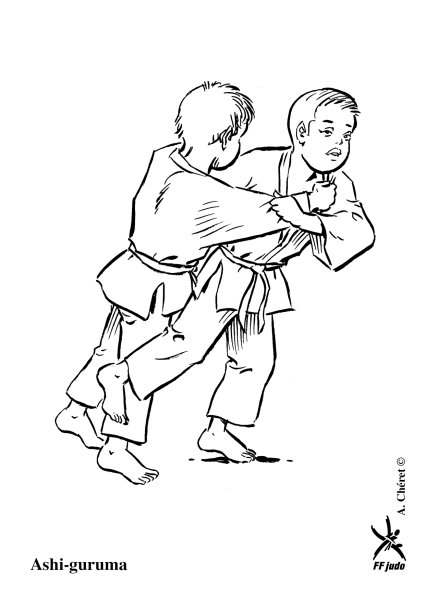 Раскраска дзюдо