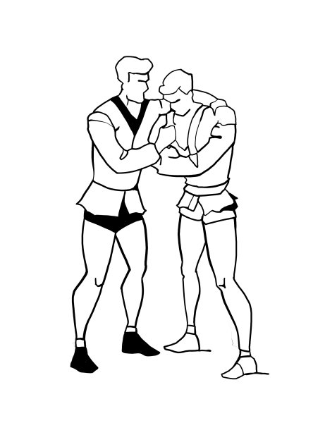 Самбо раскраска