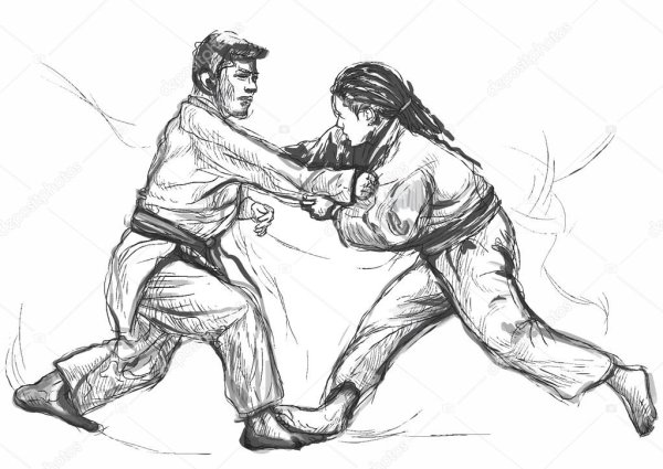 Рисунок на тему дзюдо