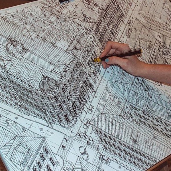 Необычные рисунки ручкой