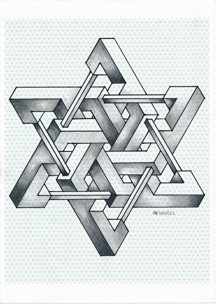 Невозможные геометрические фигуры Эшера