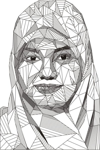 Олень в геометрическом стиле