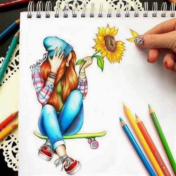 Сложные рисунки маркерами