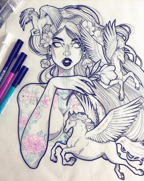 Сложные рисунки для срисовки