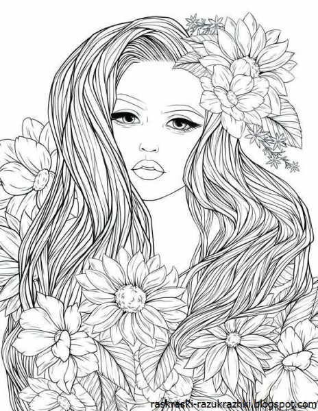 Раскраска антистресс прически