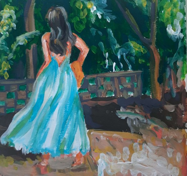 Картины гуашью люди