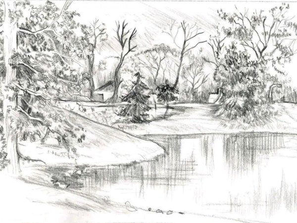 Горы карандашом