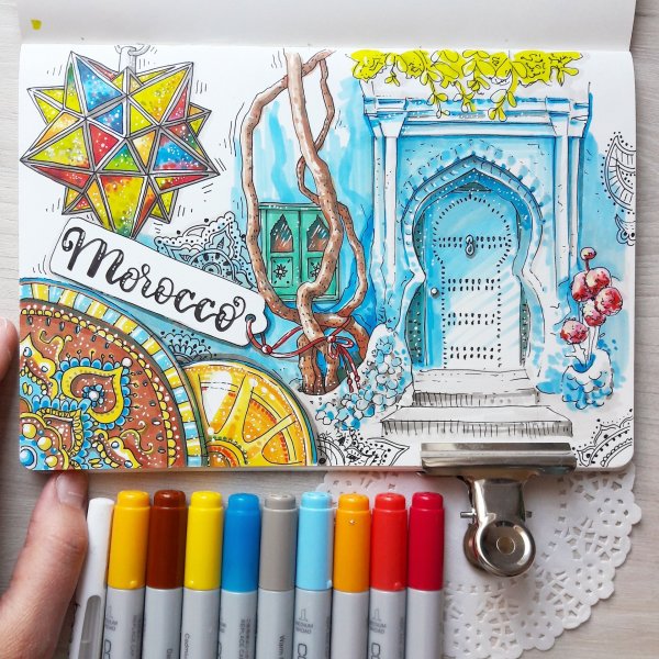 Рисунки маркерами лёгкие и красивые