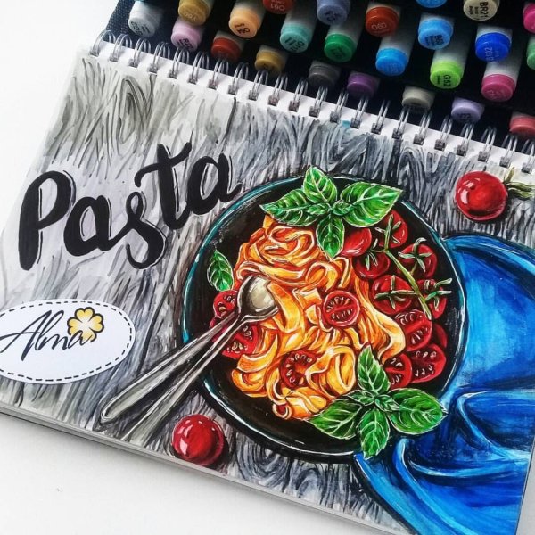 Рисунки спиртовыми маркерами