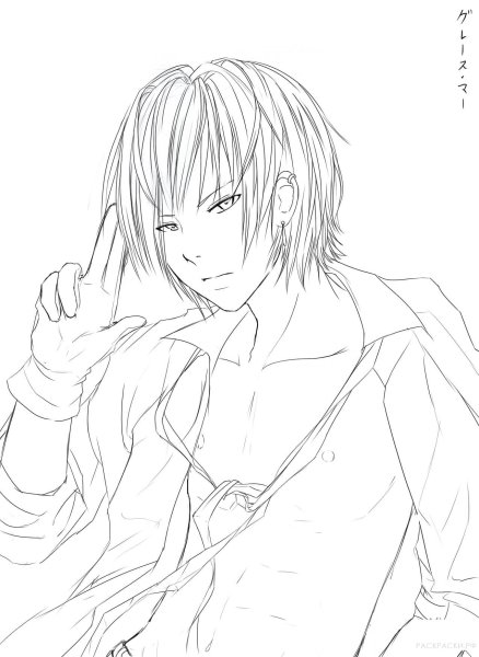 Раскраски онемэ мальчиков