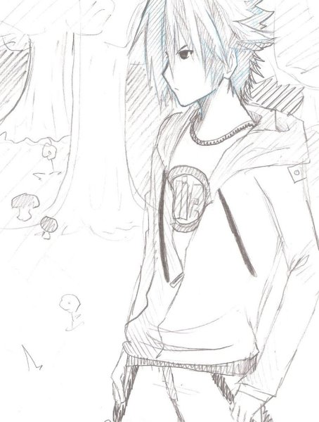 Рисунки из аниме легкие мальчиков