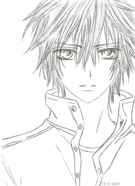 Аниме мальчики карандашом