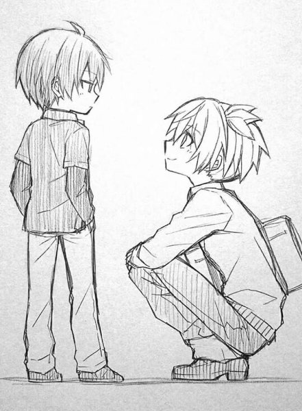 Нарисовать аниме мальчика