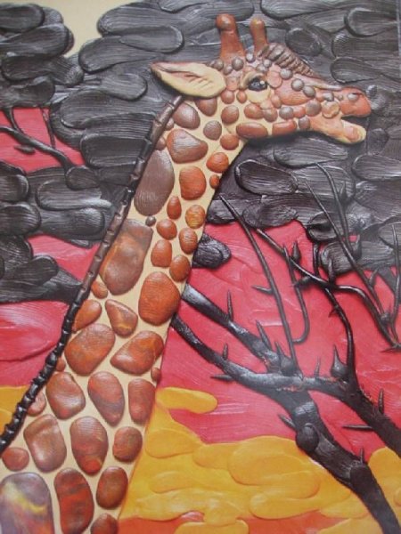 Панно из пластилина для детей