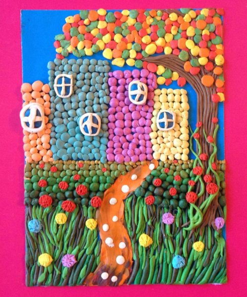 Аппликация пластилином