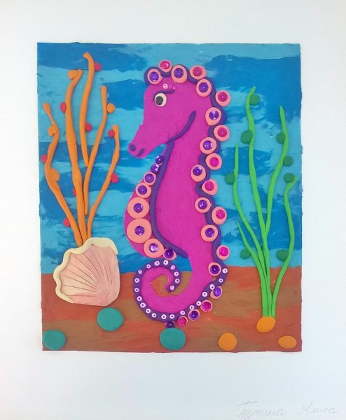 Попугайчик рисование пластилином