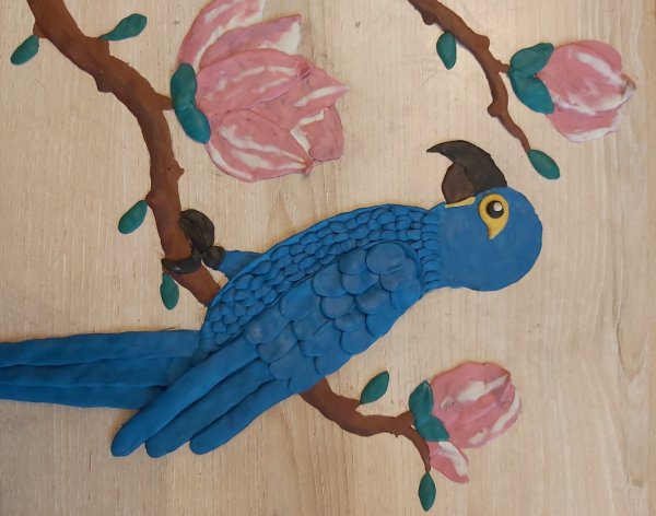 Картина из пластилина осень